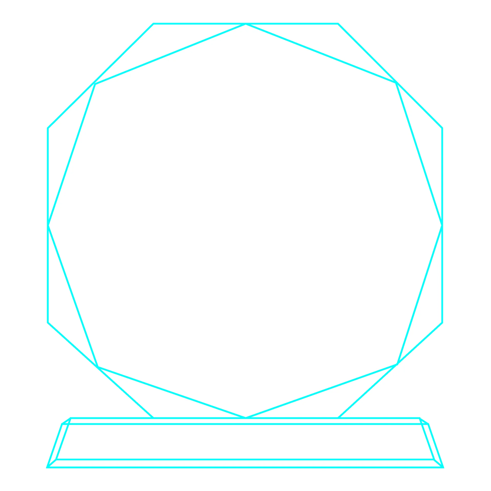 Galvano Cristal Octagonal 5105