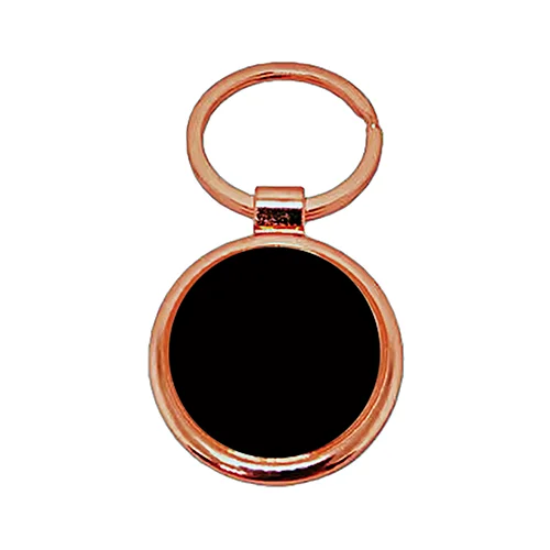 Llavero Circular Encobrizado Negro K60