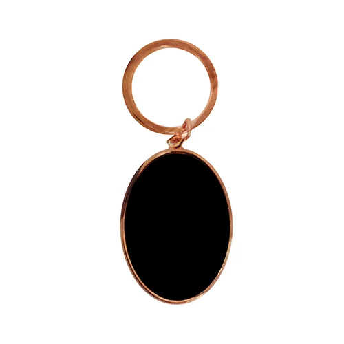 Llavero Ovalado Encobrizado Negro K61