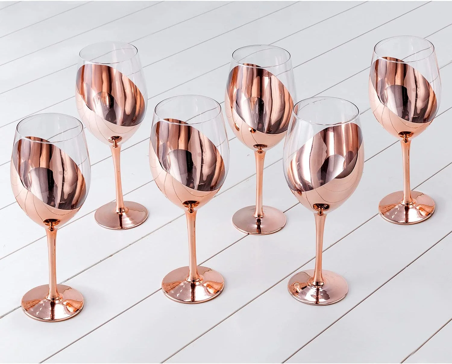 Set de Copas y Decantador para Vinos Encobrizado M88