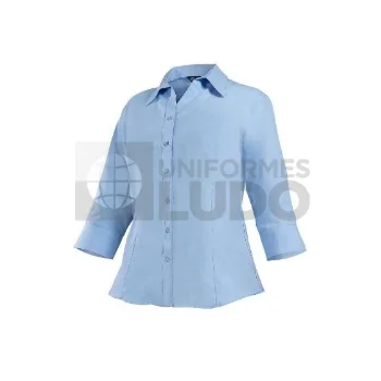 Blusa Oxford Classic Manga 3 - 4 Mujer