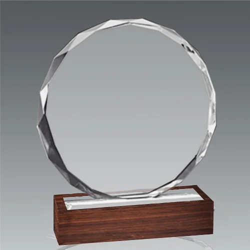 Galvano Cristal con Base de Madera BLAS 51