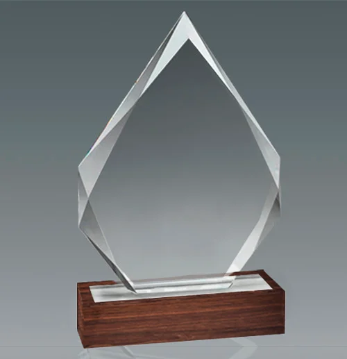 Galvano Cristal con Base de Madera BLAS 54