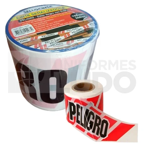CINTA PELIGRO - ROLLO DE 10cm x 350m