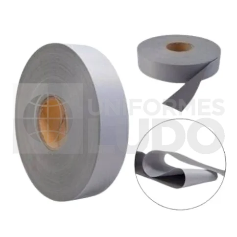 CINTA REFLECTANTE GRIS 2¨- 5cm x 100m