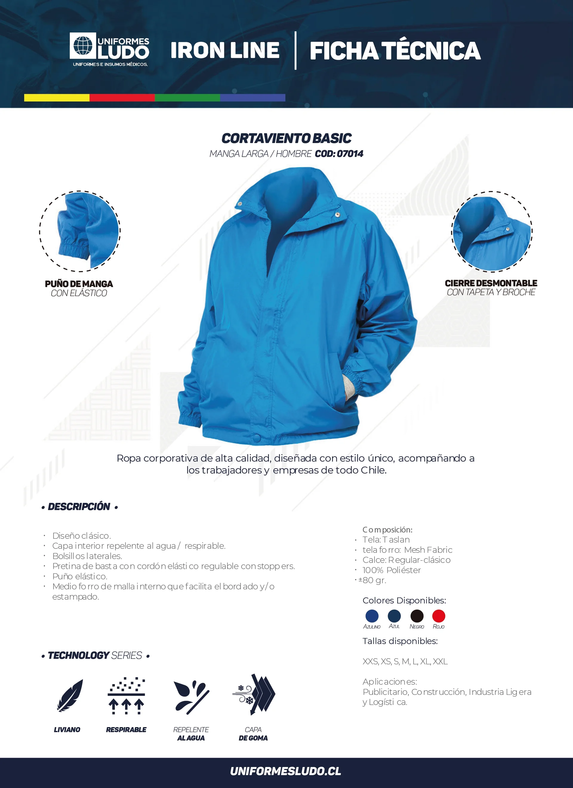 Cortaviento Basic Hombre