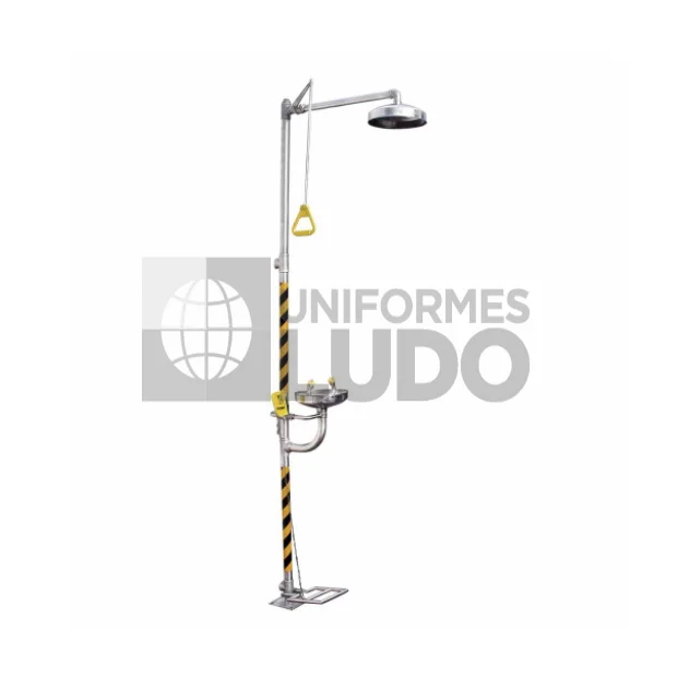 DUCHA LAVA OJOS INOX 316 CON PEDAL (BD-550A)