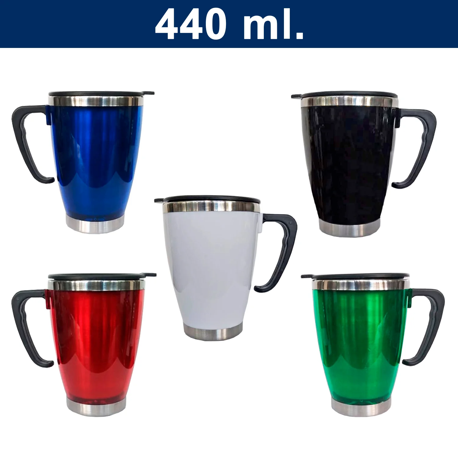 Mug Térmico Cónico Acero Inoxidable PVC M29