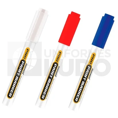 MARCADOR PAINT OLEO BLANCO y ROJO Y AZUL