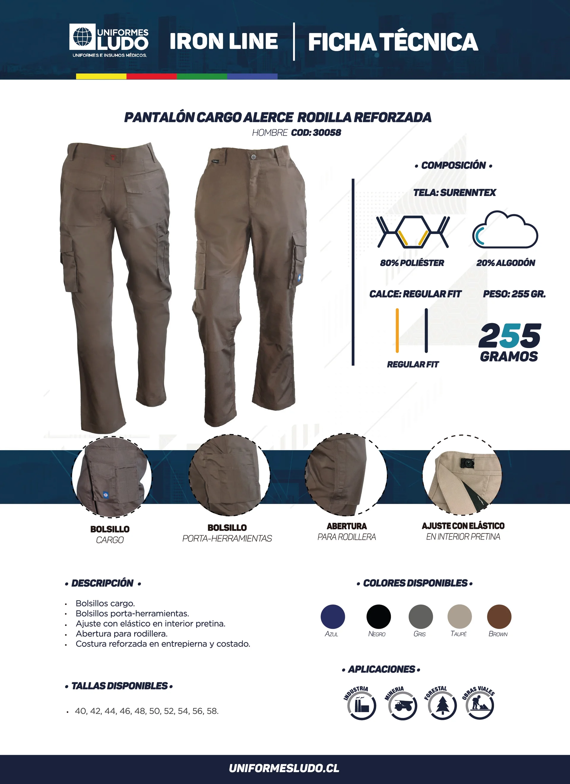 Pantalón Alerce Rodillas Reforzadas