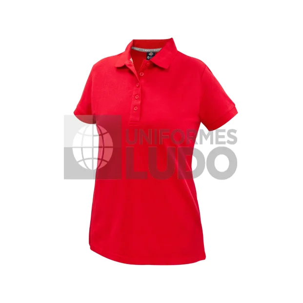 Polera polo comfort spandex manga corta mujer