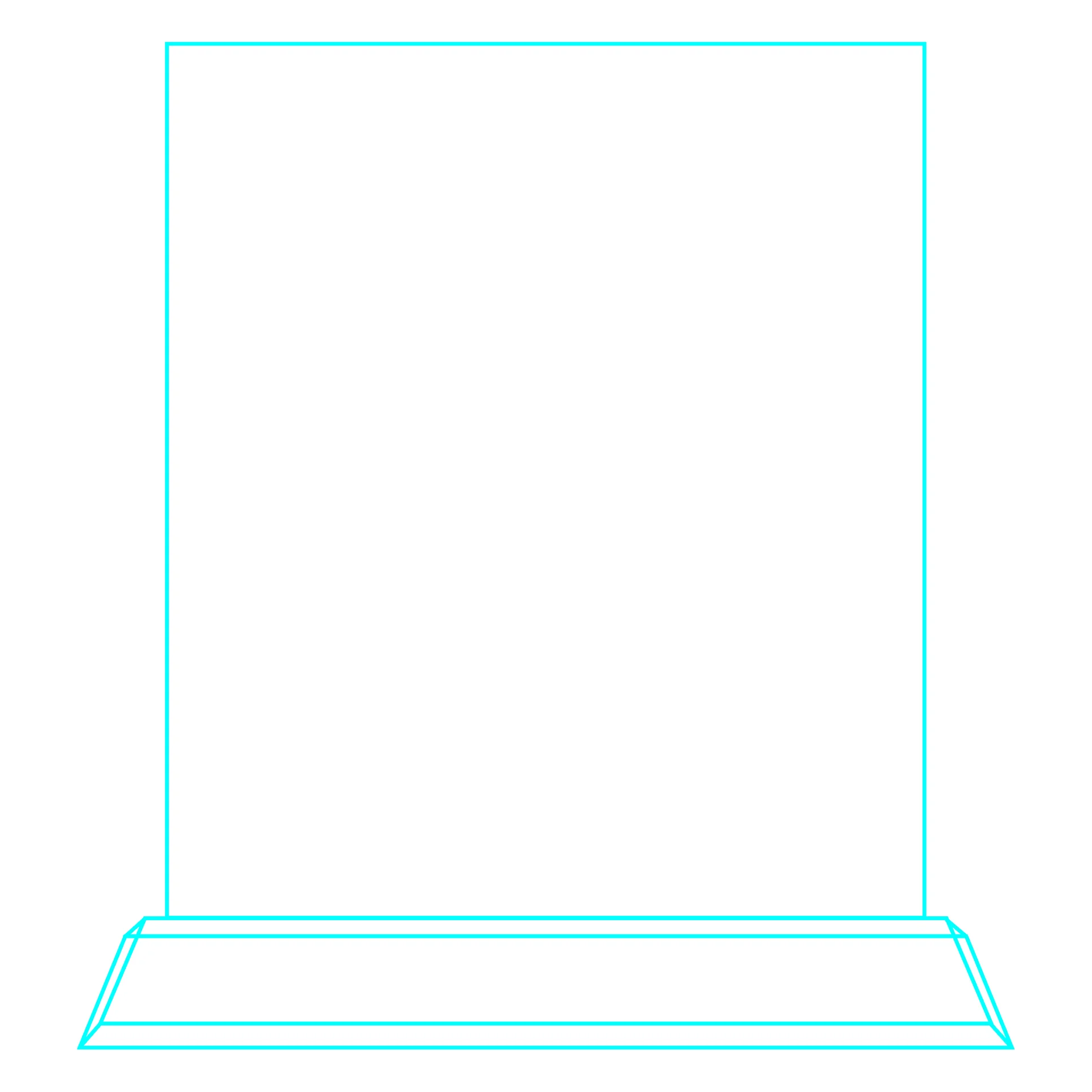 Galvano Cristal Rectangular RL 45