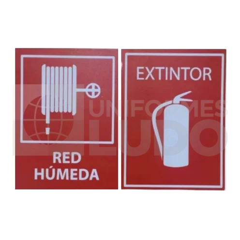SEÑALITICA 15 x 20 (RED HUMEDA-EXTINTORES)